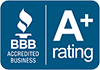 BBB Accredited Business A+ Rating Badge