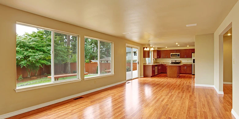 Slider Winows in A Living Room